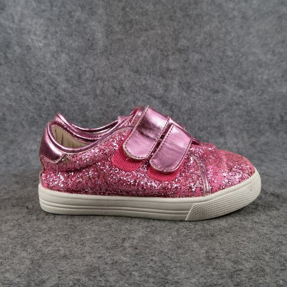 Felix & Flora Shoes Kids Toddler 10 Sneakers Pink Glitter Double Strap Trainers - Picture 1 of 12